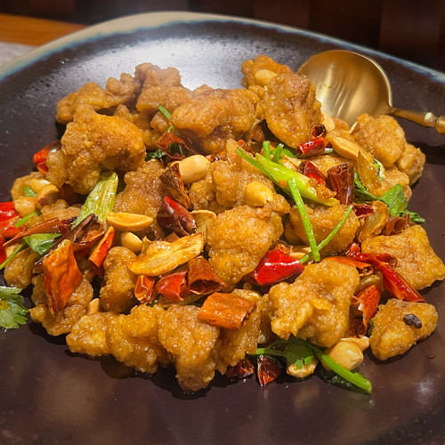 Palomitas de pollo estilo sichuan