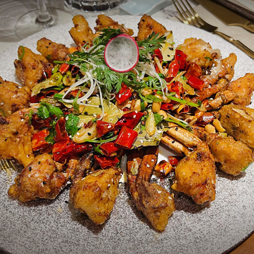 Cangrejo al estilo sichuan