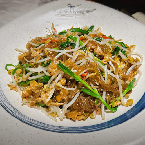 Fideos de boniato con vegetales