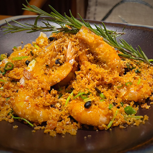 Gambas crujientes estilo shanghai