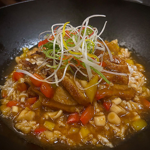 Arroz kubak con pato